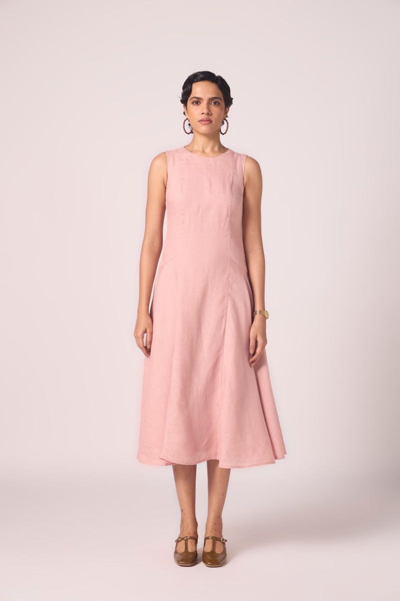 Pyxis Rose Linen Midi Dress linen by The Summer House for women in Singapore