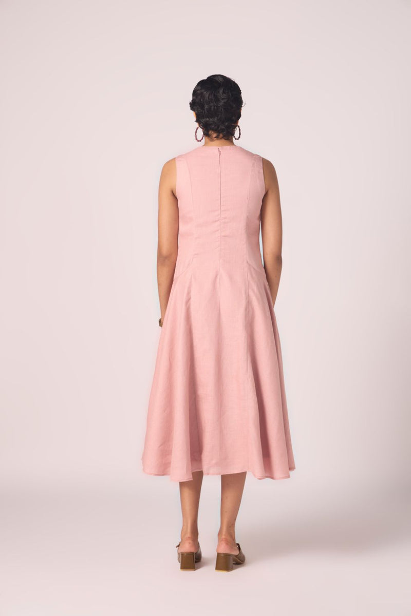 Pyxis Rose Linen Midi Dress linen by The Summer House for women in Singapore