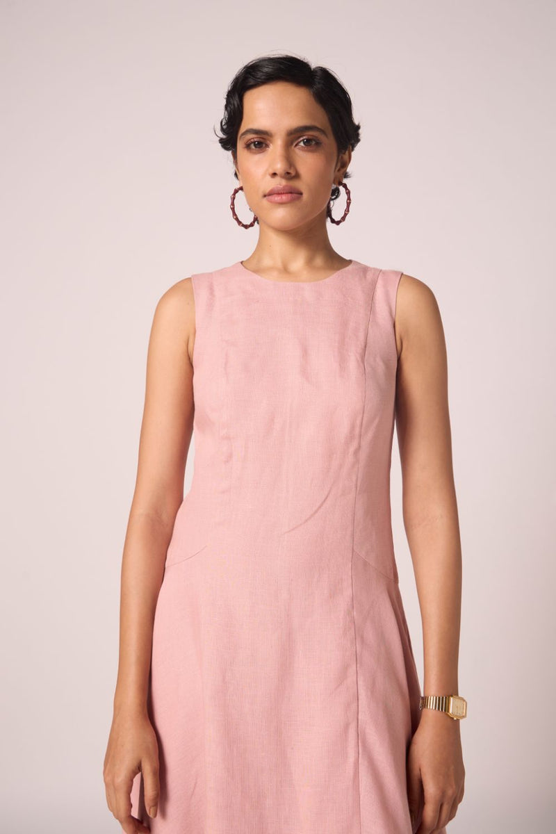 Pyxis Rose Linen Midi Dress linen by The Summer House for women in Singapore