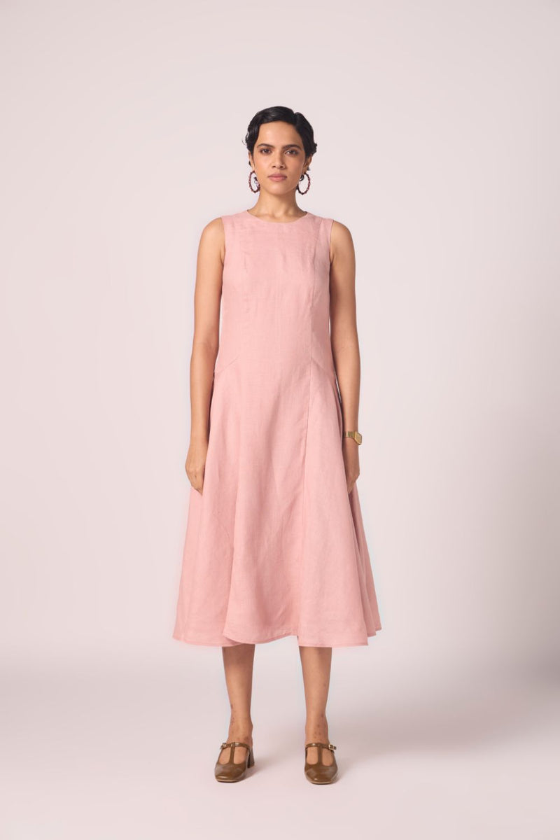 Pyxis Rose Linen Midi Dress linen by The Summer House for women in Singapore