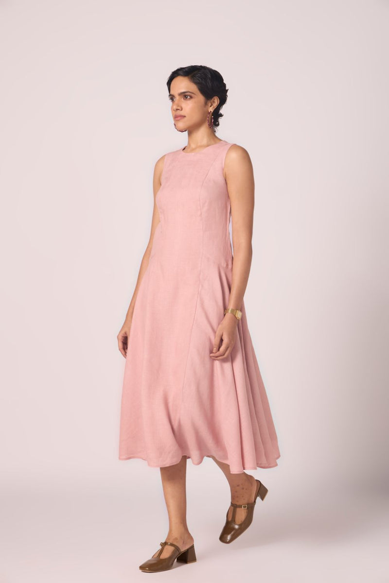 Pyxis Rose Linen Midi Dress linen by The Summer House for women in Singapore