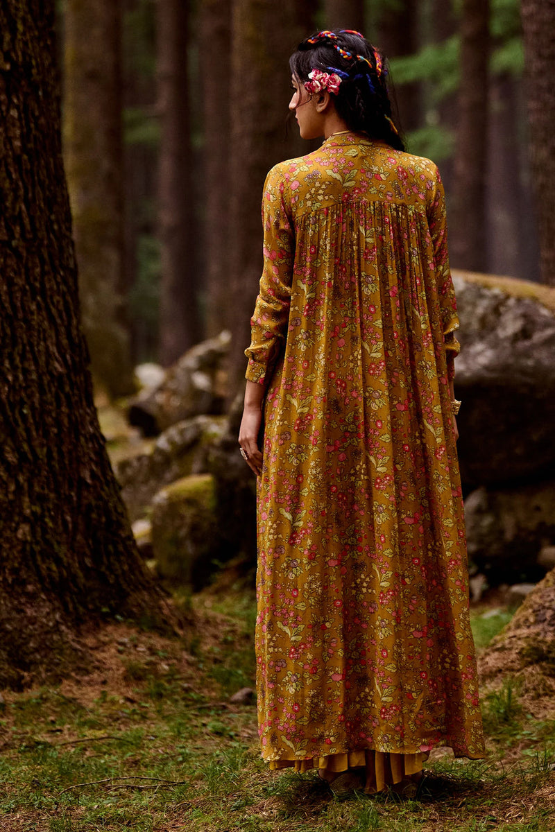 Regan Jacket Set cotton silk by Paulmi & Harsh-kahan Sep'26 in yellow for women in Singapore