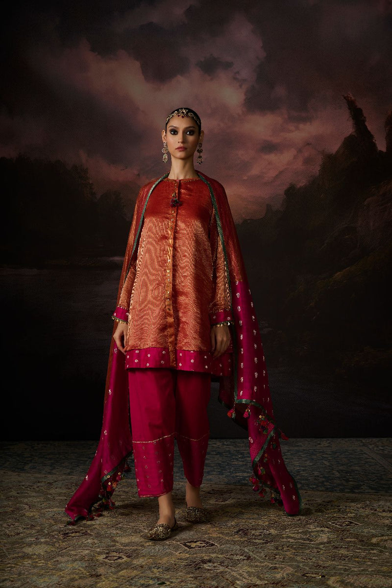REHANA TUNIC chanderi by SWATTI KAPOOR in multi color for women in Singapore