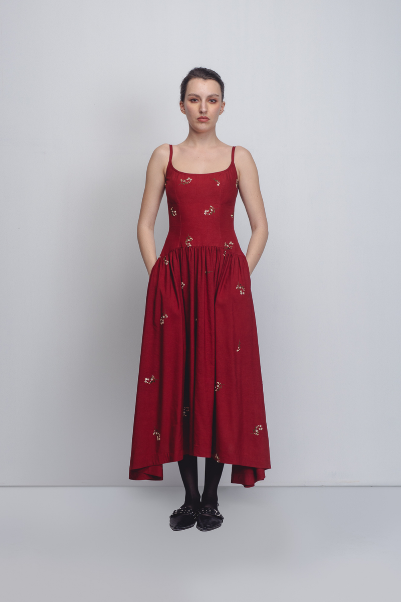 Ritta Dress - Red Buy Ritta Dress - Red from C&W | Dresses for Women by Leh Studios in red color for women in Singapore