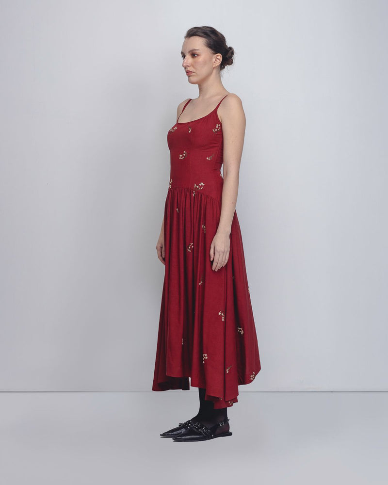 Ritta Dress - Red Buy Ritta Dress - Red from C&W | Dresses for Women by Leh Studios in red color for women in Singapore