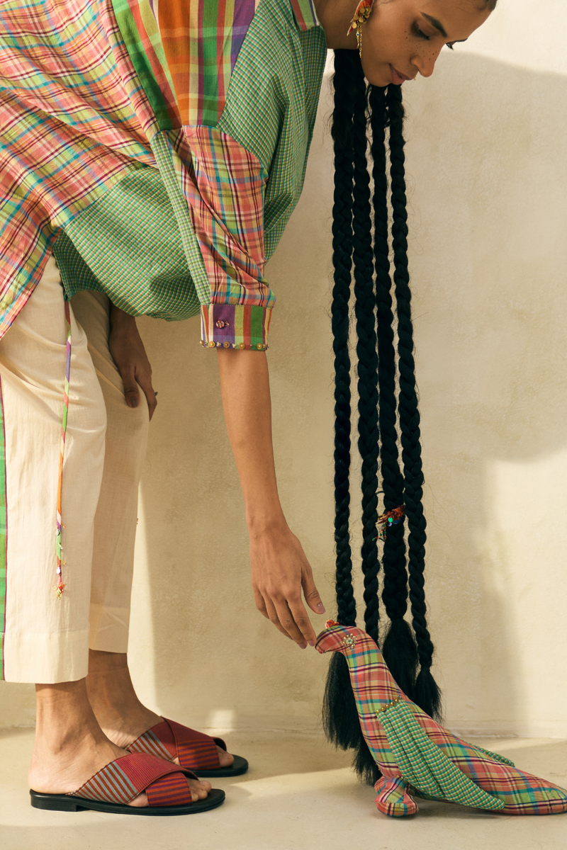 River Pant cotton by SWATTI KAPOOR in white color for women in Singapore