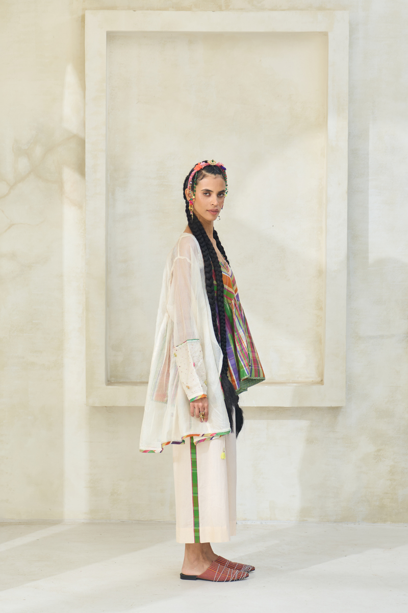Romy Overlay cotton by SWATTI KAPOOR in white color for women in Singapore