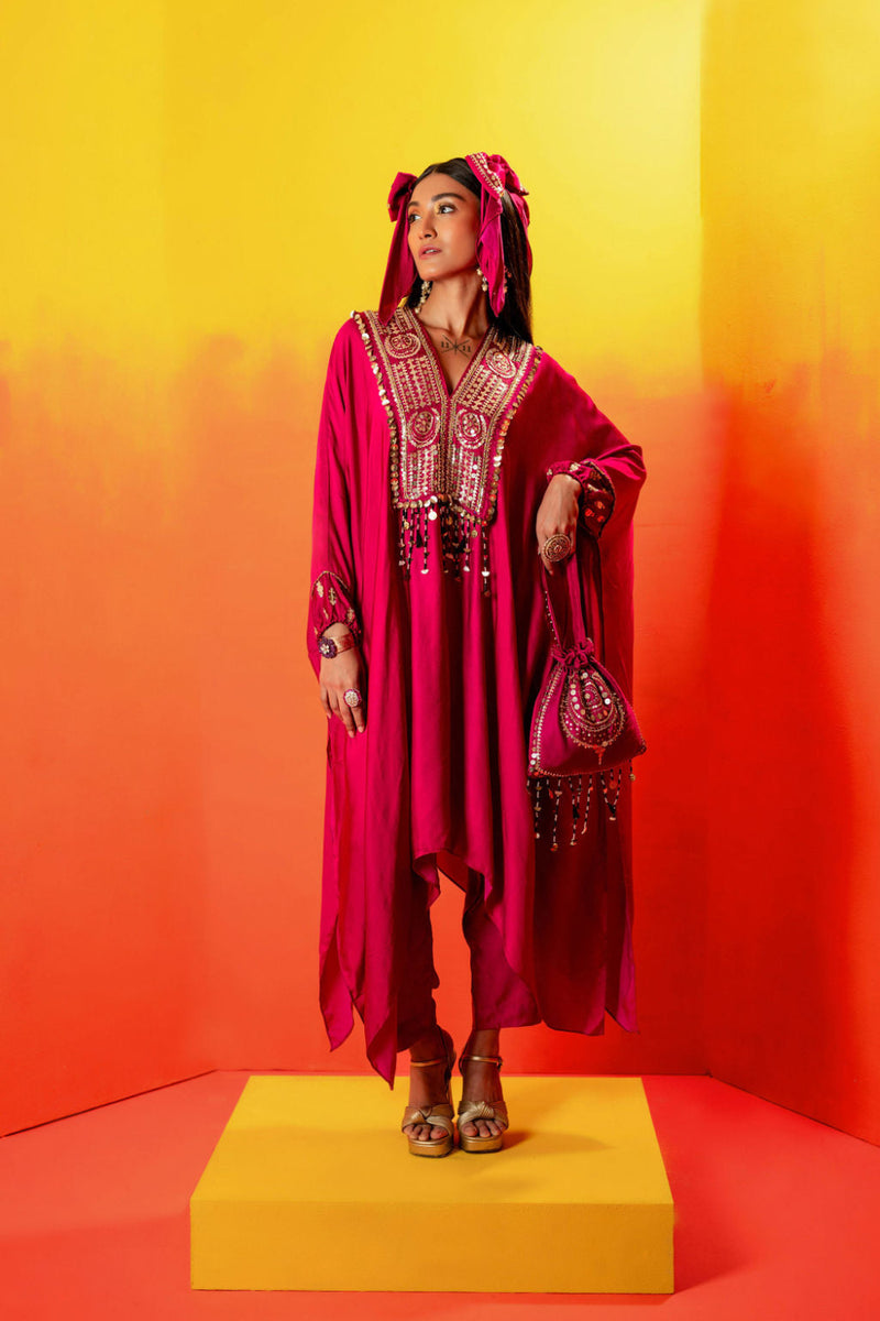 Tara Pink Kaftan with Pant