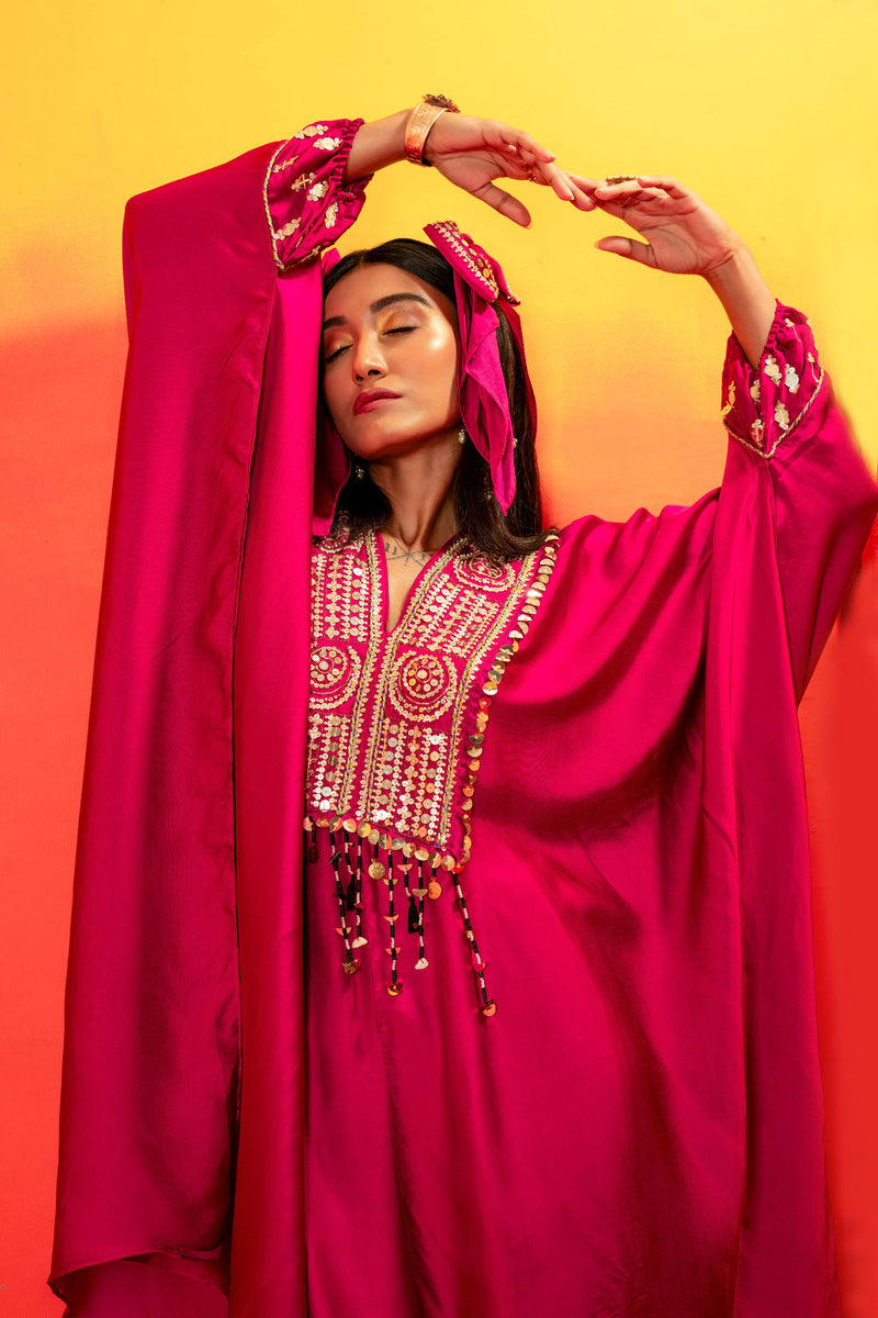 Tara Pink Kaftan with Pant