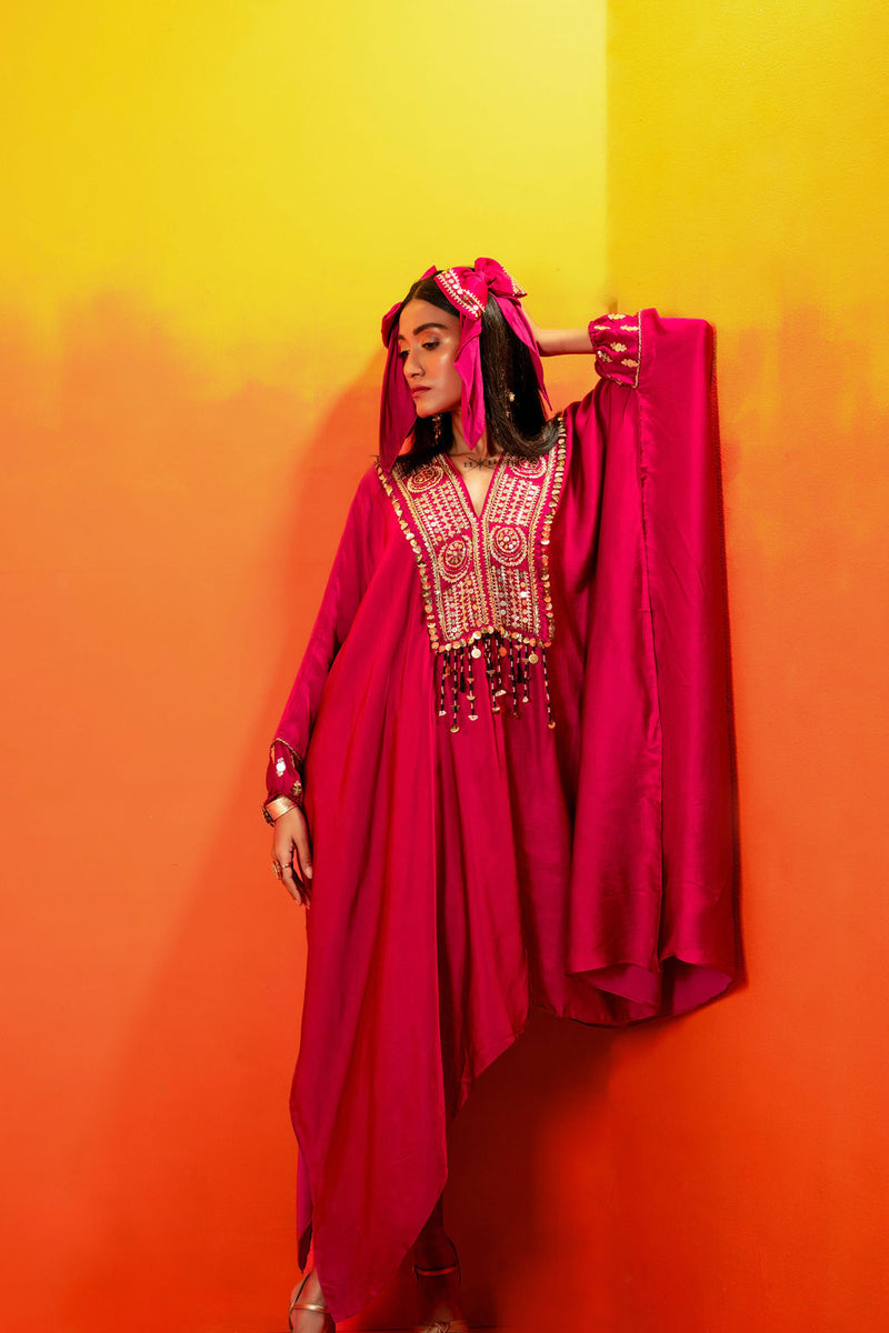 Tara Pink Kaftan with Pant