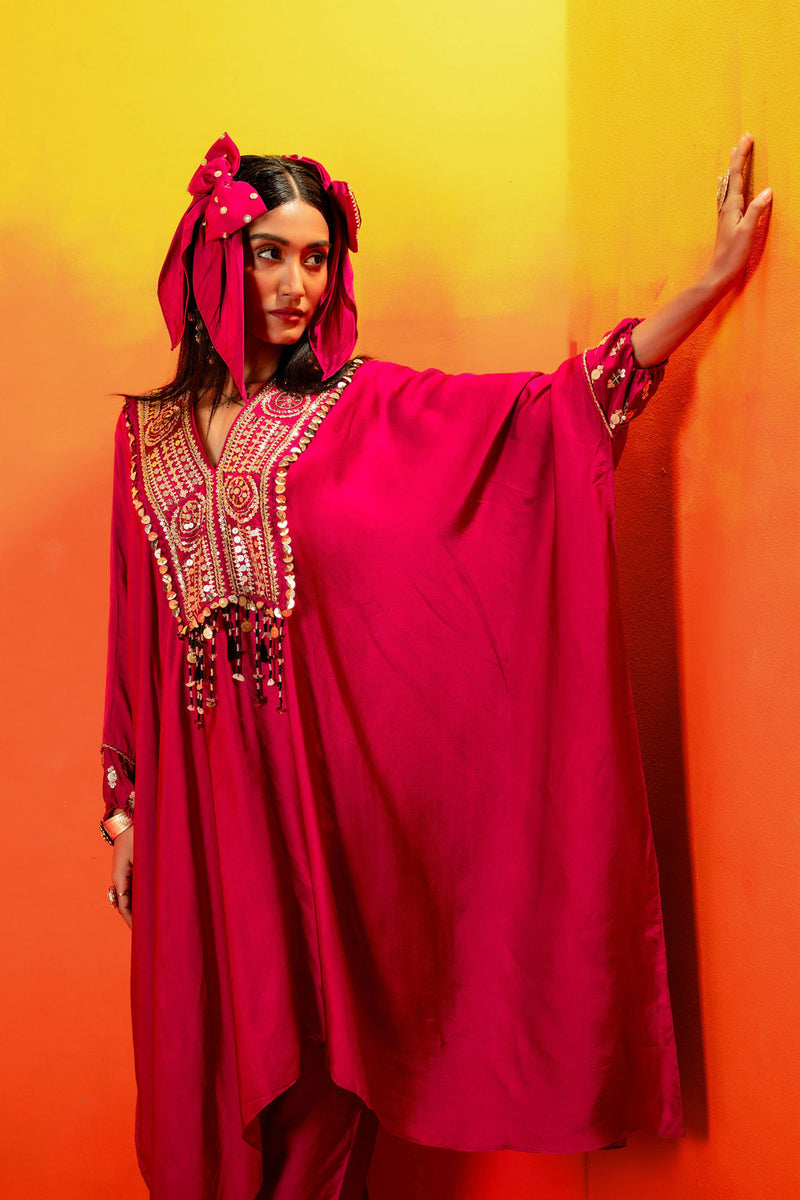 Tara Pink Kaftan with Pant