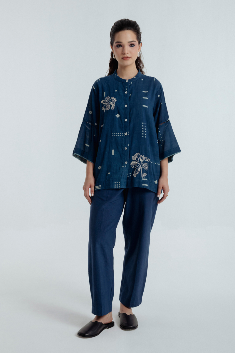 Indigo Barrel Pant