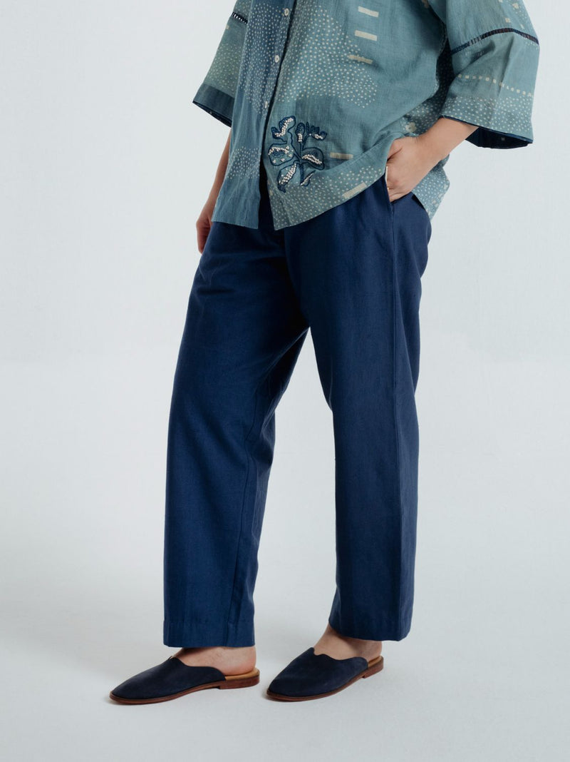 Indigo Barrel Pant