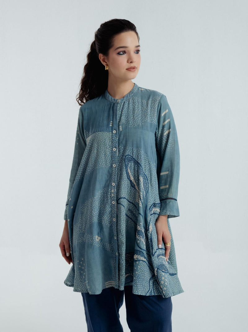 Indigo Sky Flare Co-Ord Set