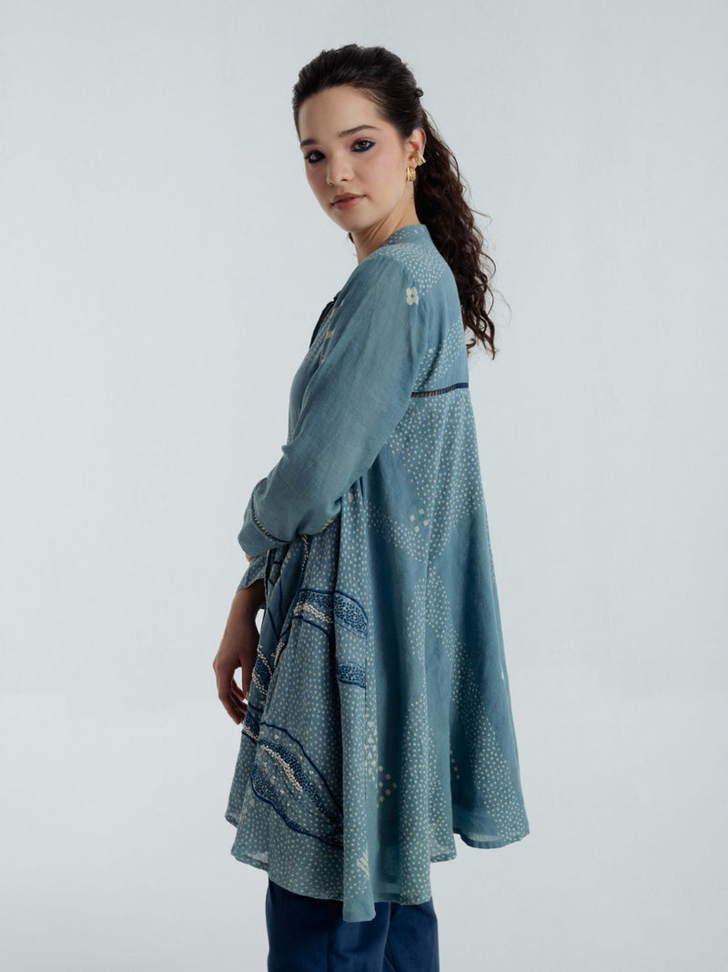 Indigo Sky Flare Co-Ord Set