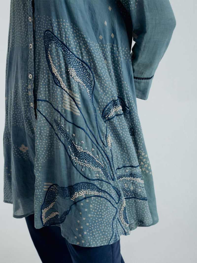 Indigo Sky Flare Co-Ord Set
