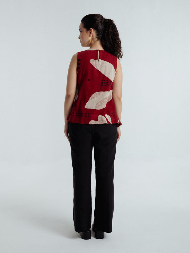 Madder Pleated Top