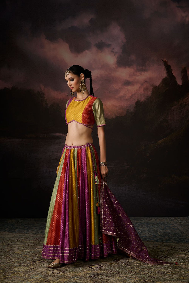 RUBINA BLOUSE chanderi by SWATTI KAPOOR in multi color for women in Singapore