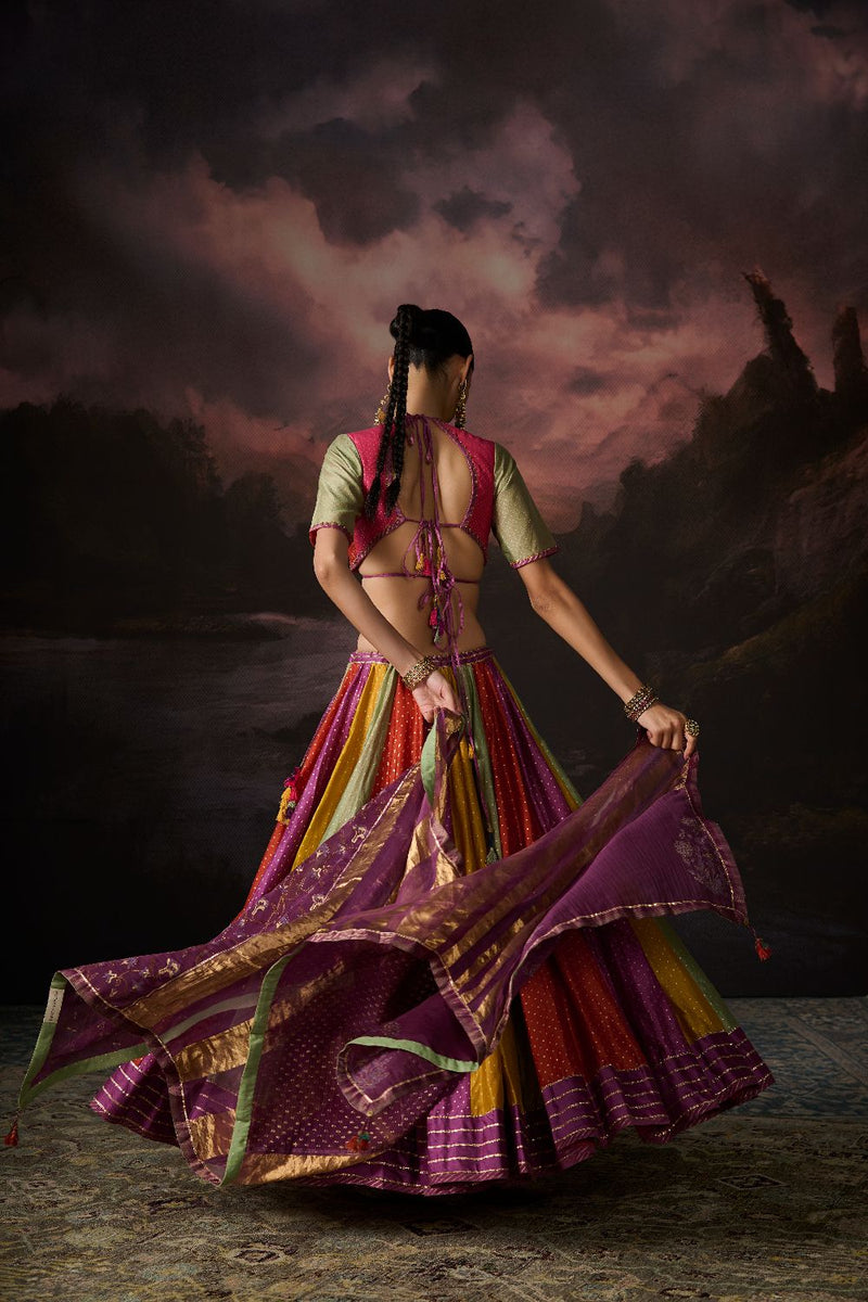 RUBINA BLOUSE chanderi by SWATTI KAPOOR in multi color for women in Singapore