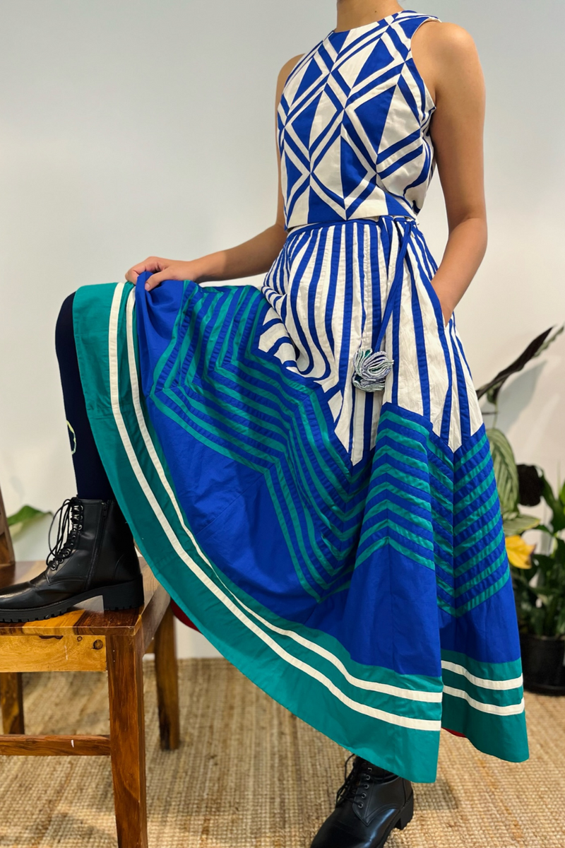 Rachana Skirt 02 cotton by Ka-Sha in multi color for women in Singapore