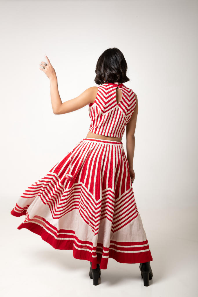 Rachana Skirt cotton by Ka-Sha in multi color for women in Singapore