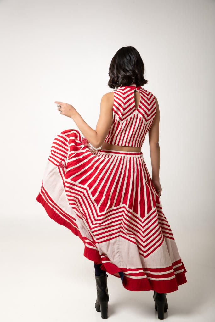 Rachana Skirt cotton by Ka-Sha in multi color for women in Singapore