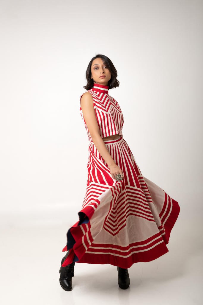 Rachana Skirt cotton by Ka-Sha in multi color for women in Singapore