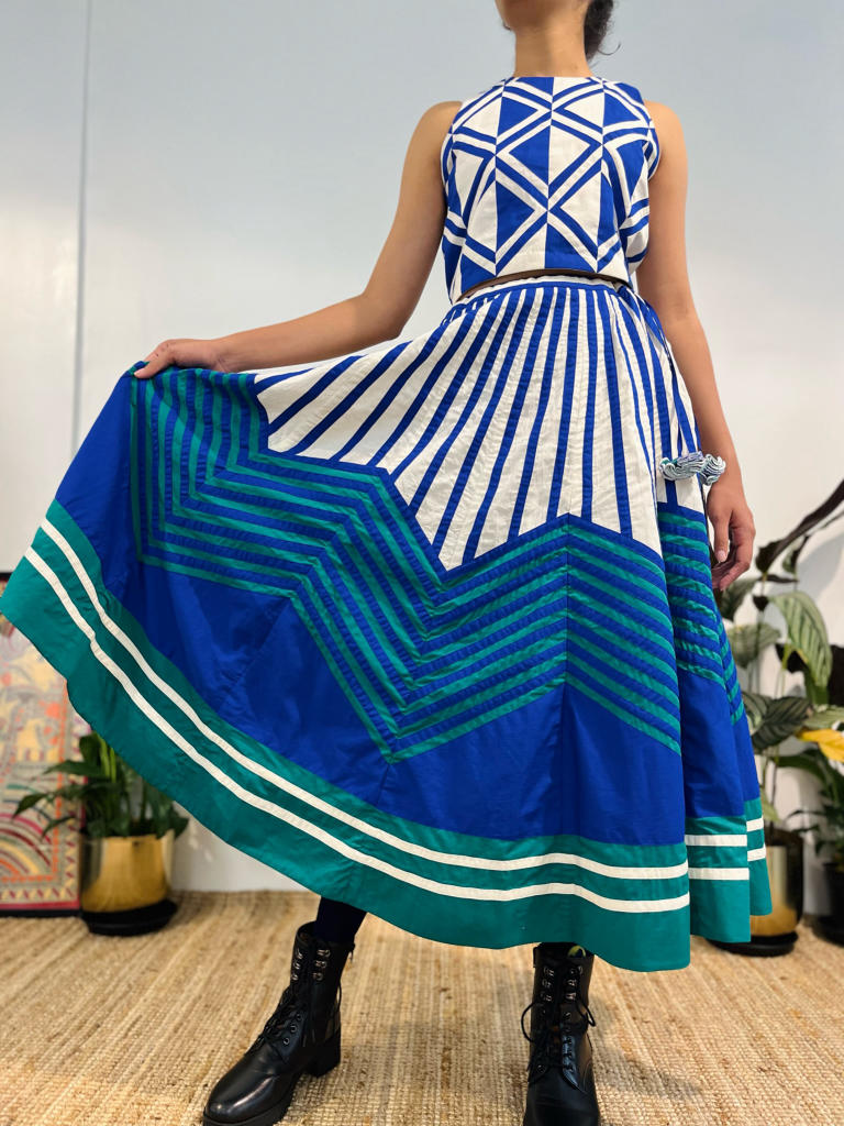 Rachana Skirt 02 cotton by Ka-Sha in multi color for women in Singapore