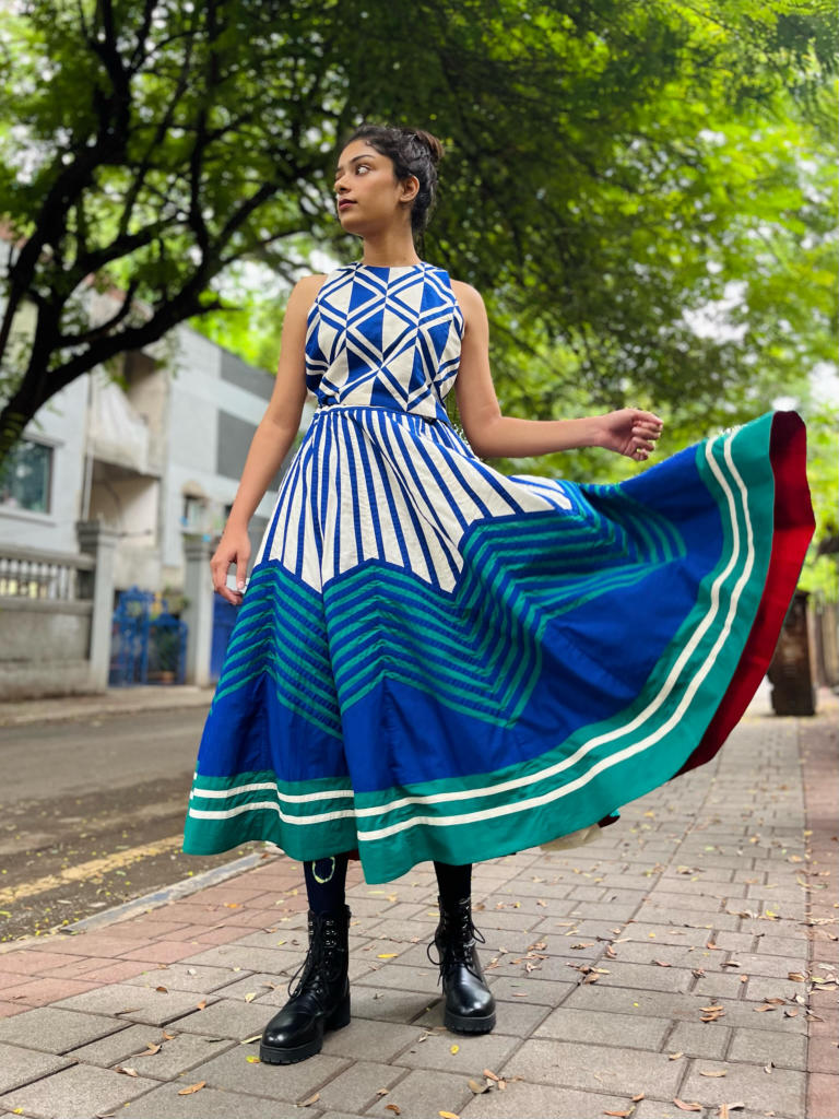 Rachana Skirt 02 cotton by Ka-Sha in multi color for women in Singapore