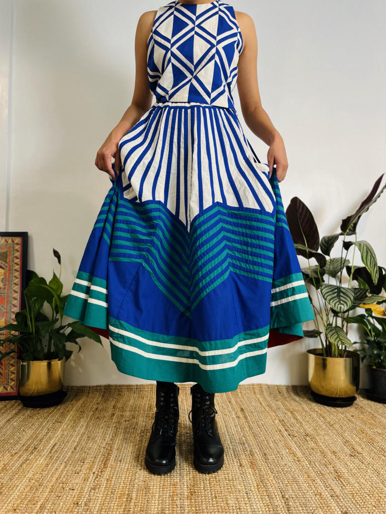 Rachana Skirt 02 cotton by Ka-Sha in multi color for women in Singapore