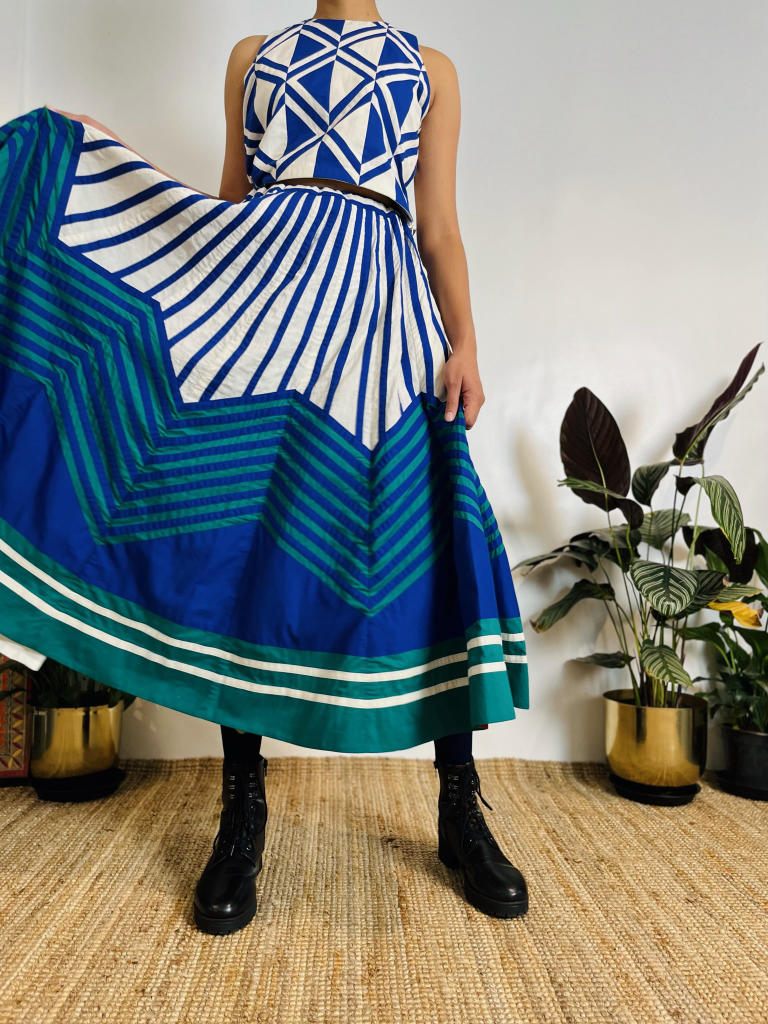 Rachana Skirt 02 cotton by Ka-Sha in multi color for women in Singapore