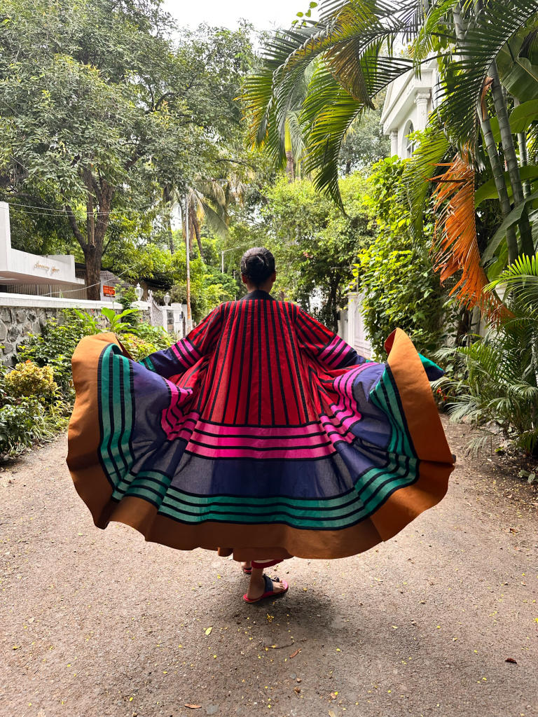 Rangoli Jacket cotton by Ka-Sha in multi color for women in Singapore