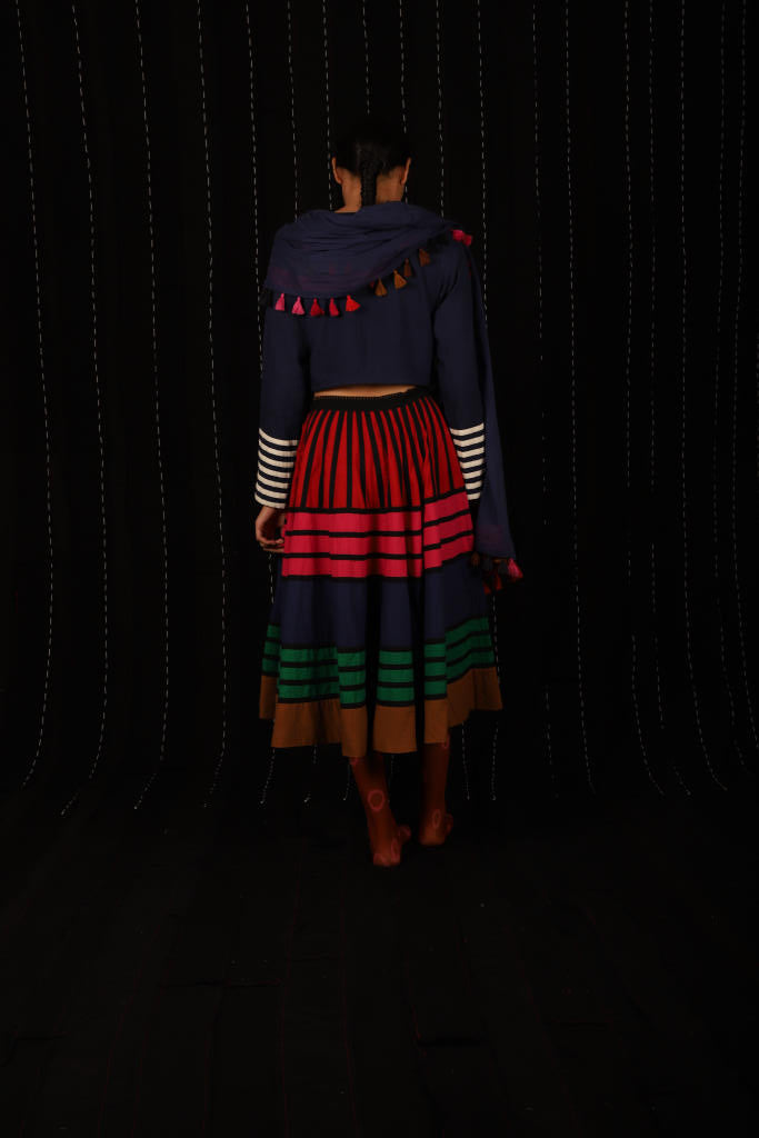 Rangoli Skirt cotton by Ka-Sha in multi color for women in Singapore