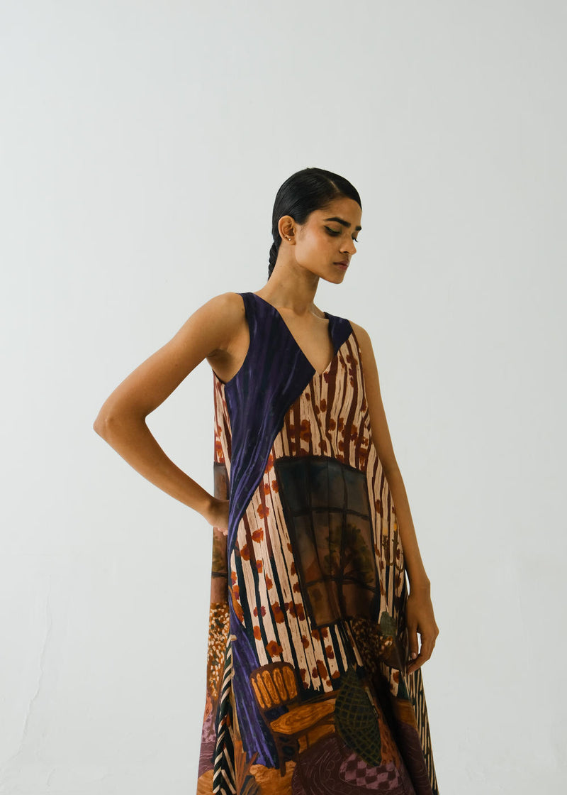 Ravine Dress-Home alone satin by CORD for women in Singapore