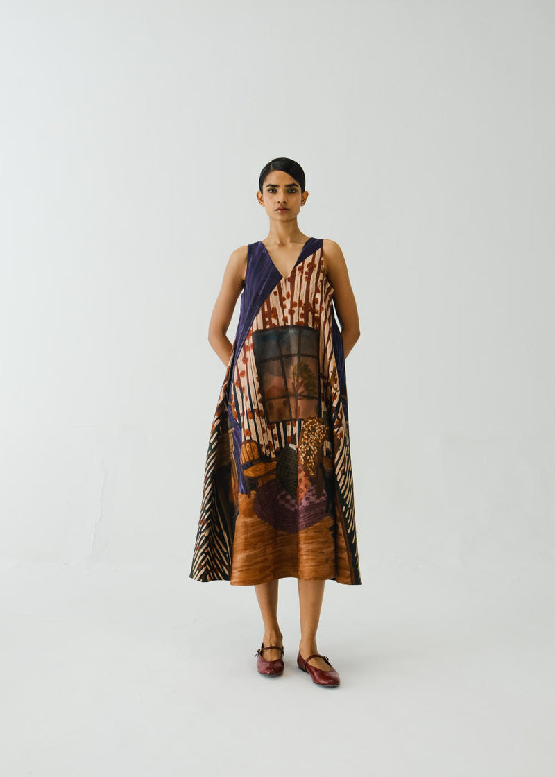 Ravine Dress-Home alone satin by CORD for women in Singapore