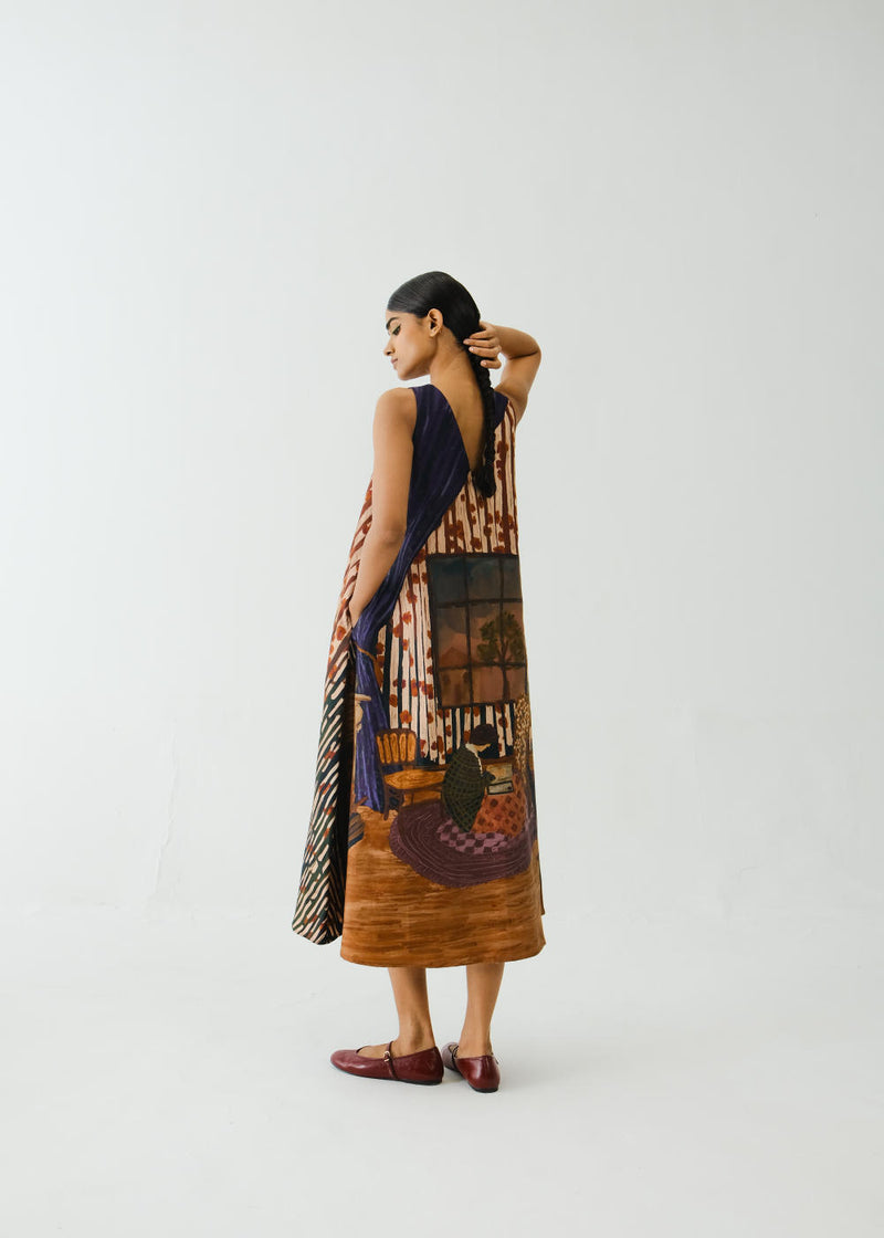 Ravine Dress-Home alone satin by CORD for women in Singapore