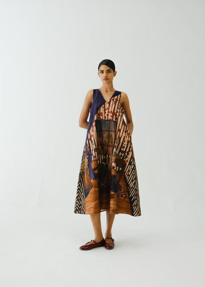 Ravine Dress-Home alone satin by CORD for women in Singapore