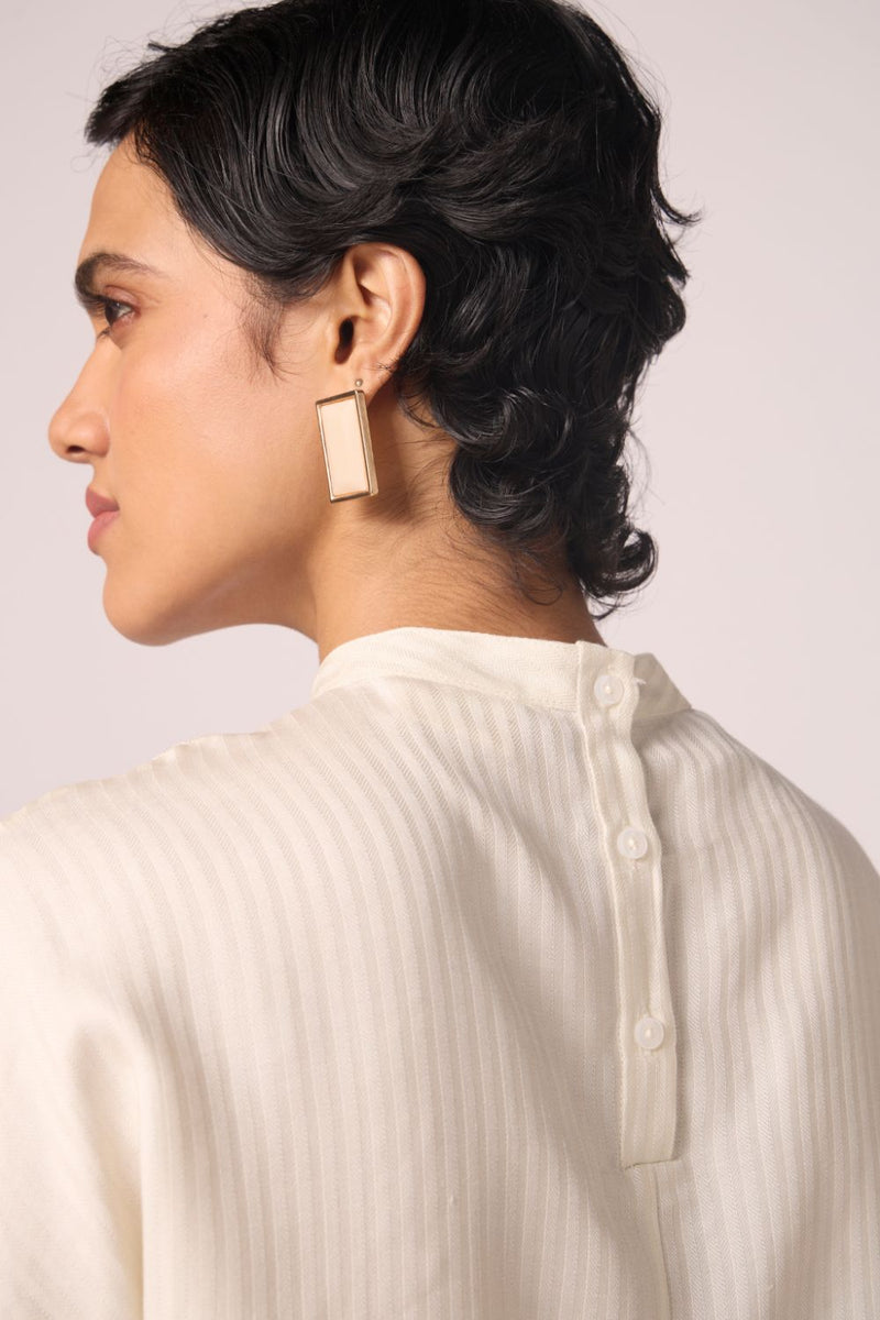 Rayya Off White Silk Top silk by The Summer House for women in Singapore