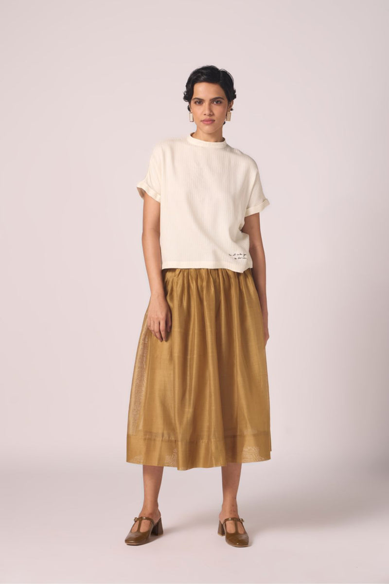 Rayya Off White Silk Top silk by The Summer House for women in Singapore