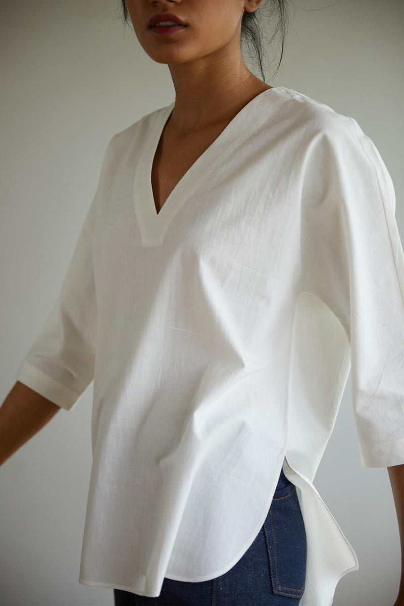 Reeves Top cotton by The Summer House in white color for women in Singapore