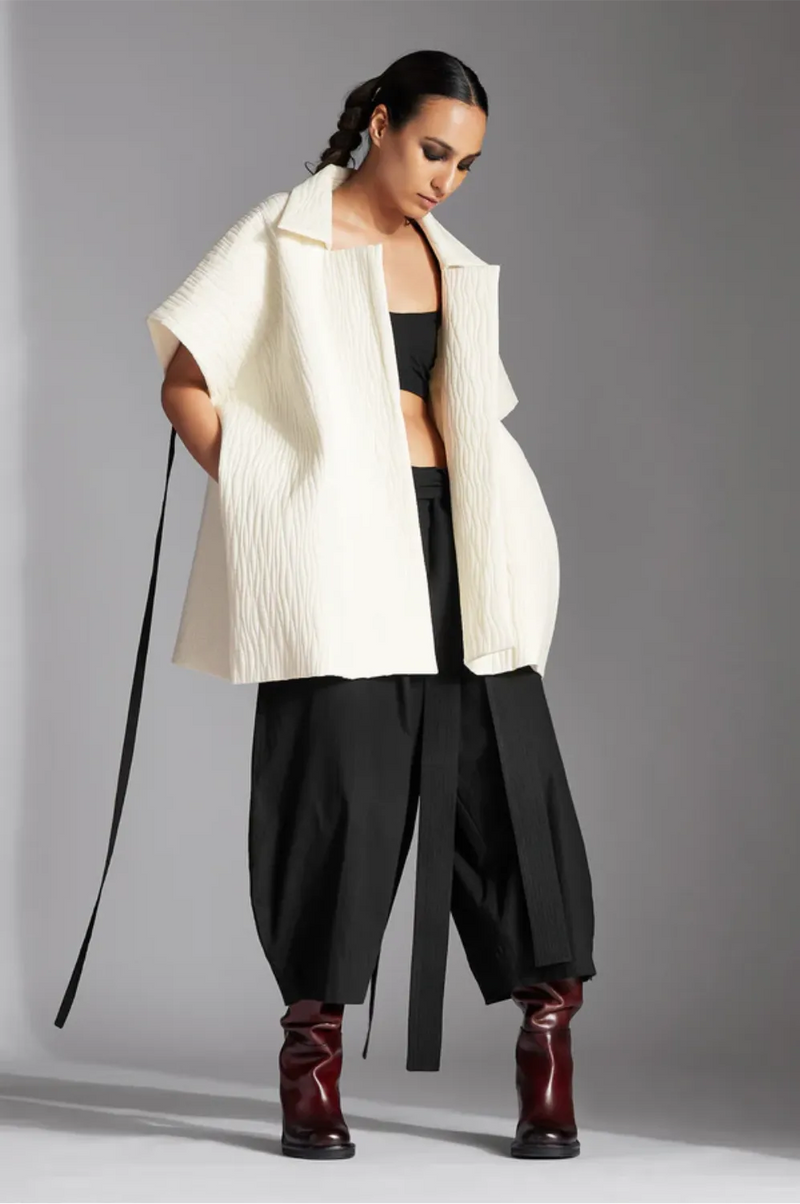 Rev Jacket-White cotton by Chola in white color for women in Singapore