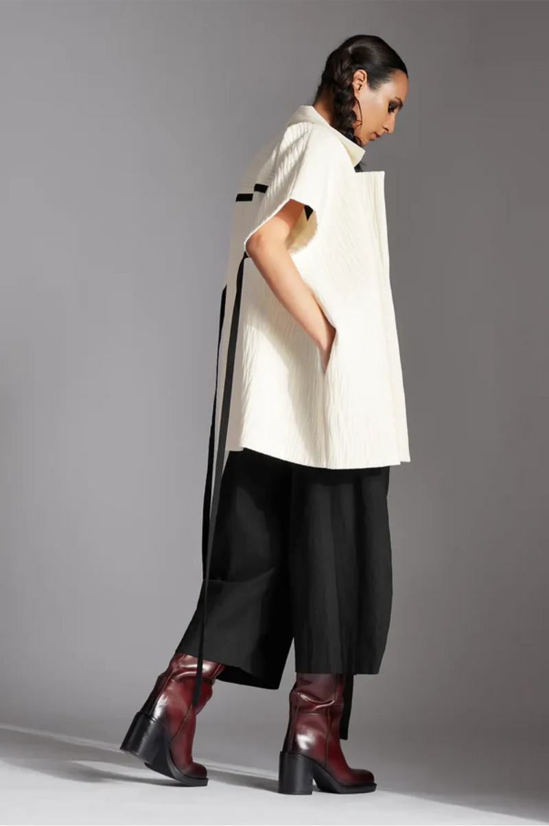 Rev Jacket-White cotton by Chola in white color for women in Singapore
