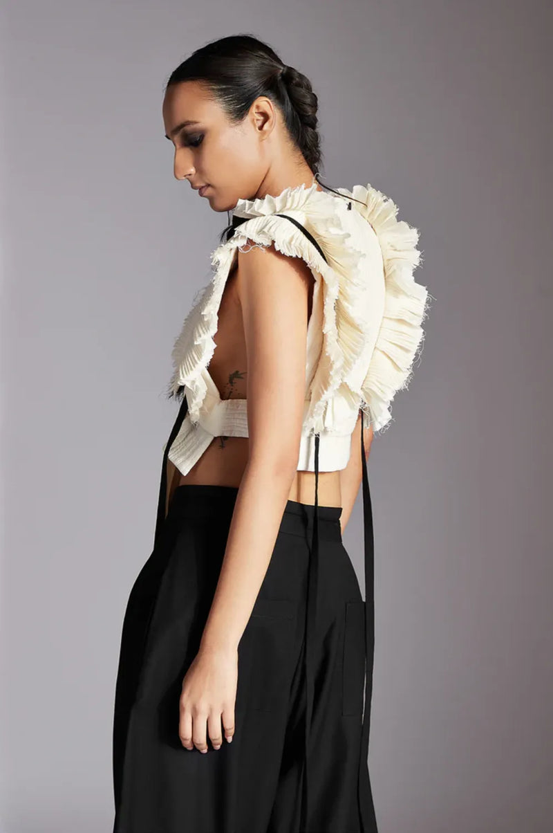 Riel Jacket-White cotton by Chola in white color for women in Singapore