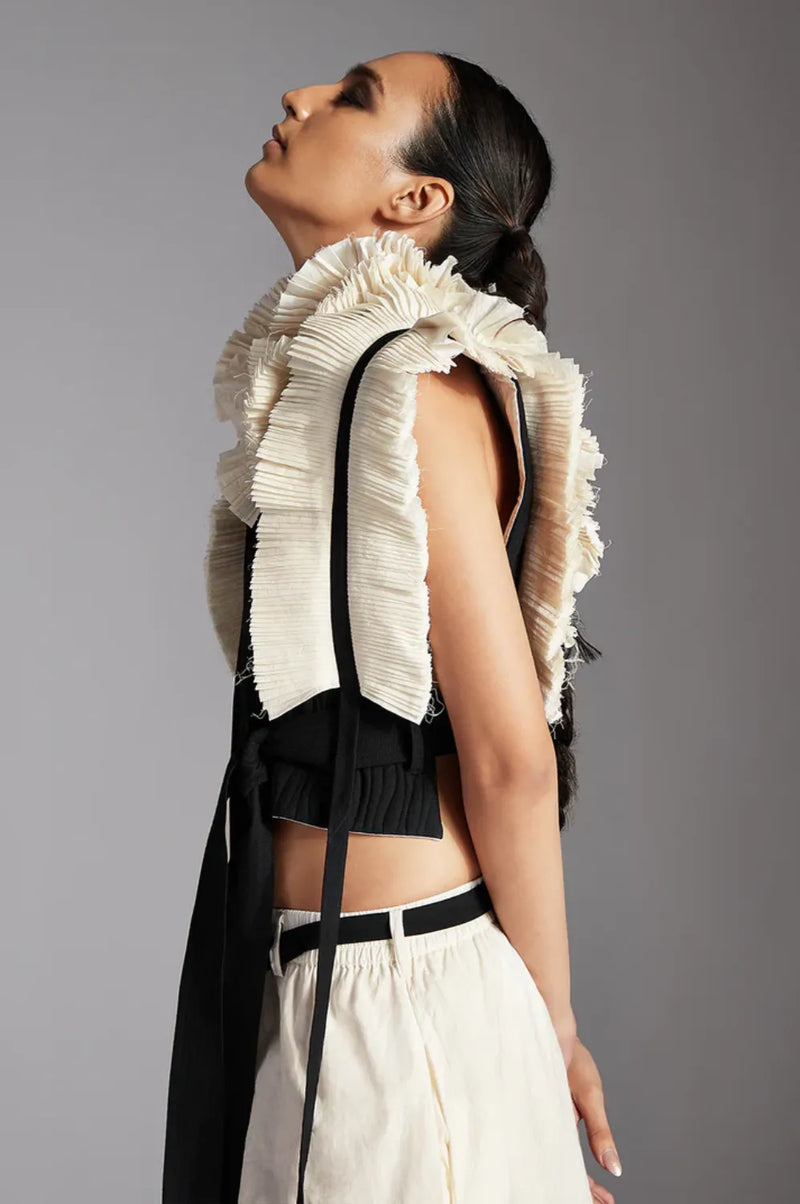 Riel Jacket in Black cotton by Chola in black color for women in Singapore