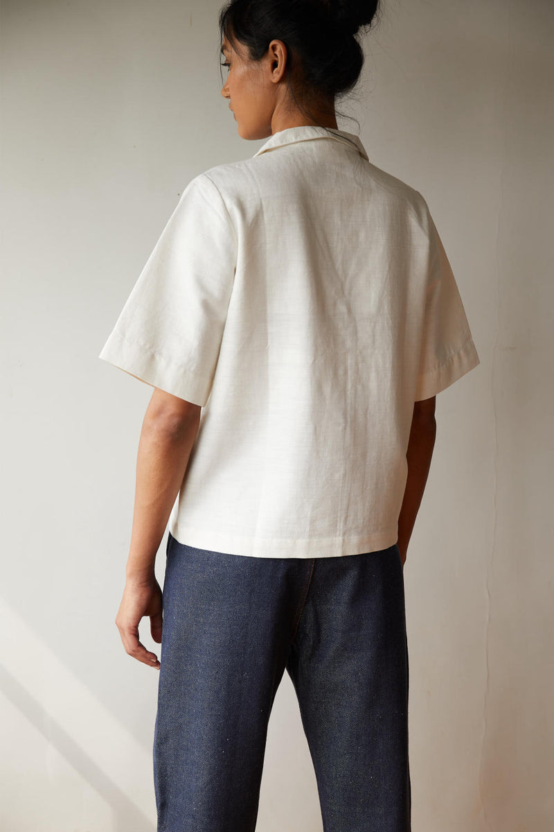 River Shirt cotton by The Summer House in white color for women in Singapore