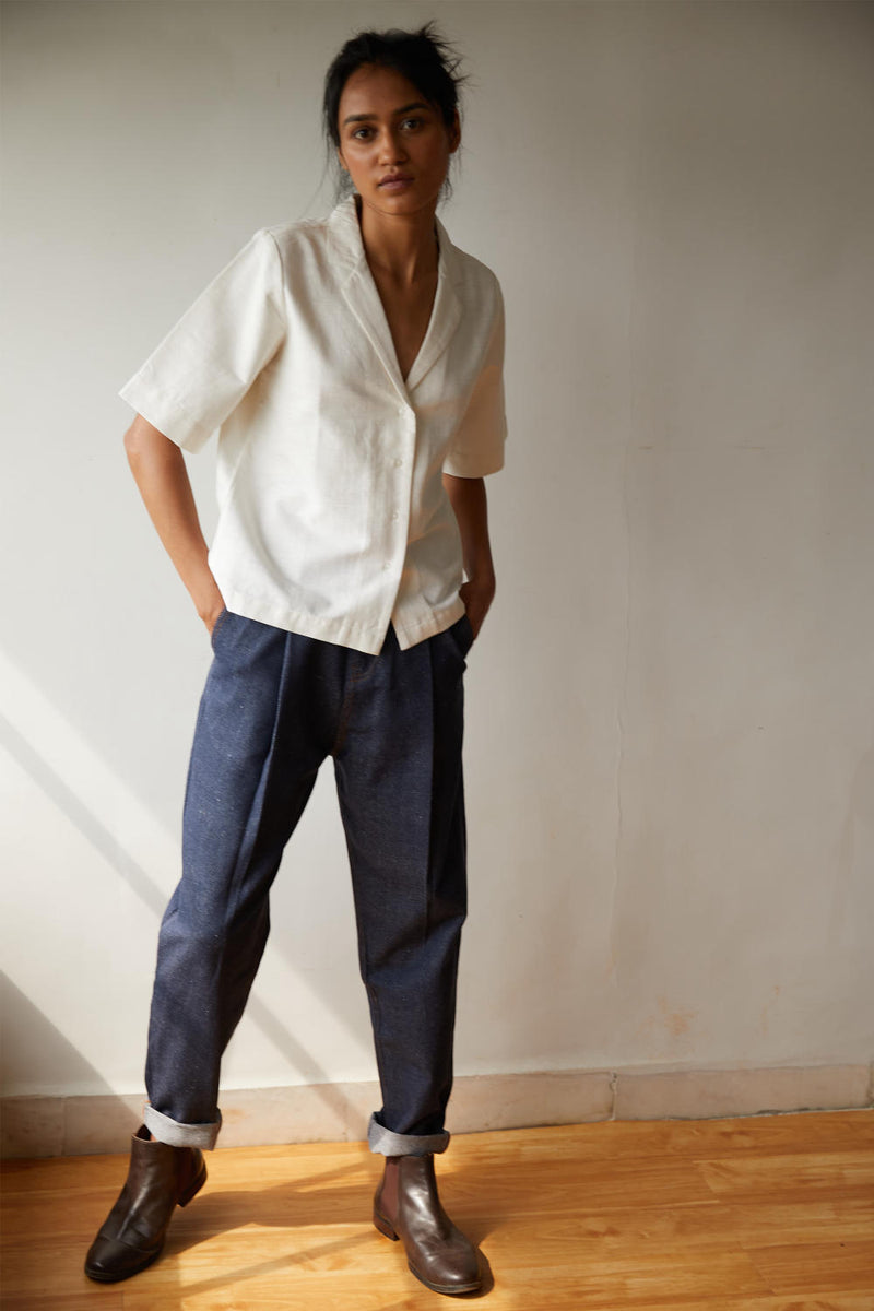 River Shirt cotton by The Summer House in white color for women in Singapore
