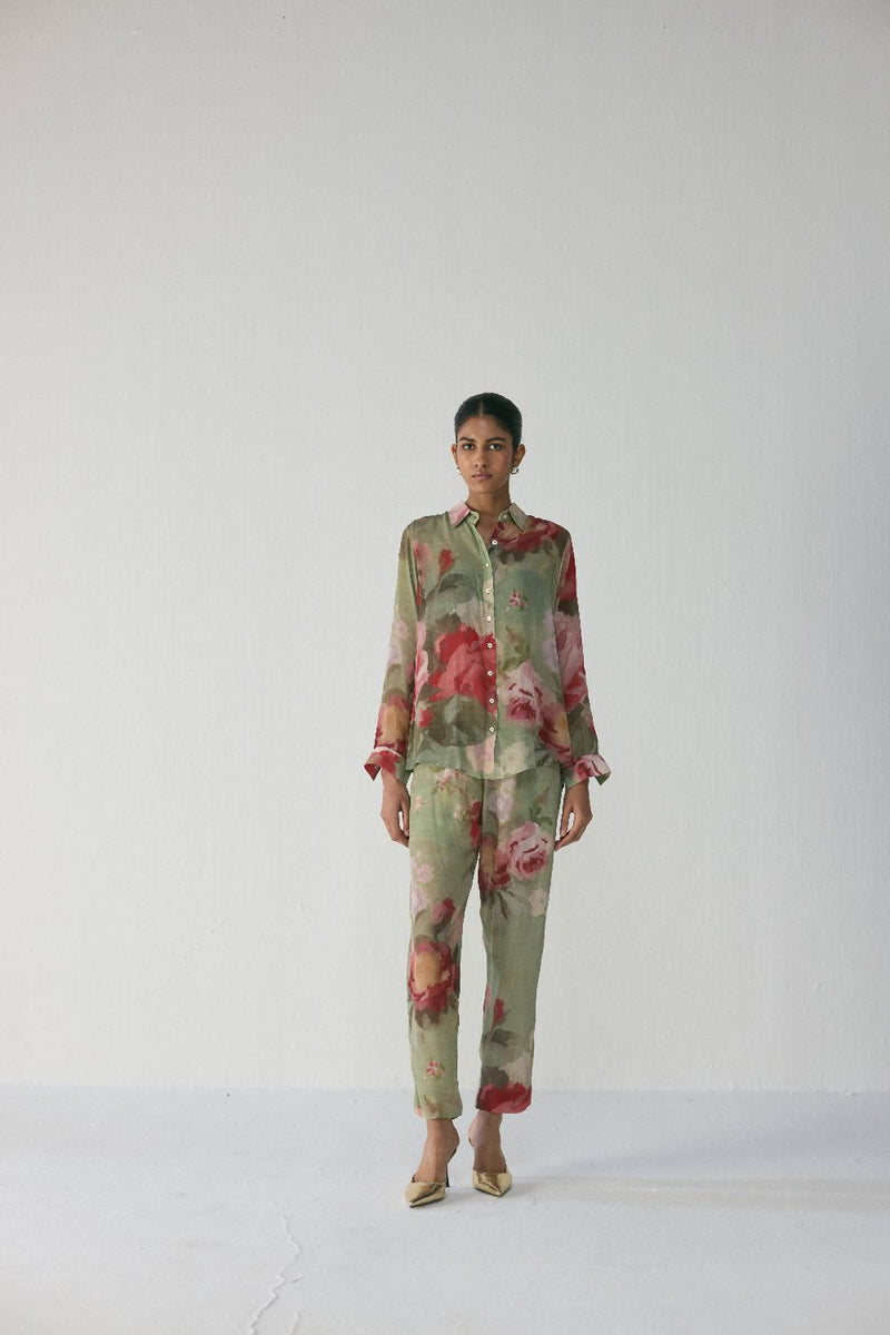 Roos Co-Ord Set by YAM in green color for women in Singapore