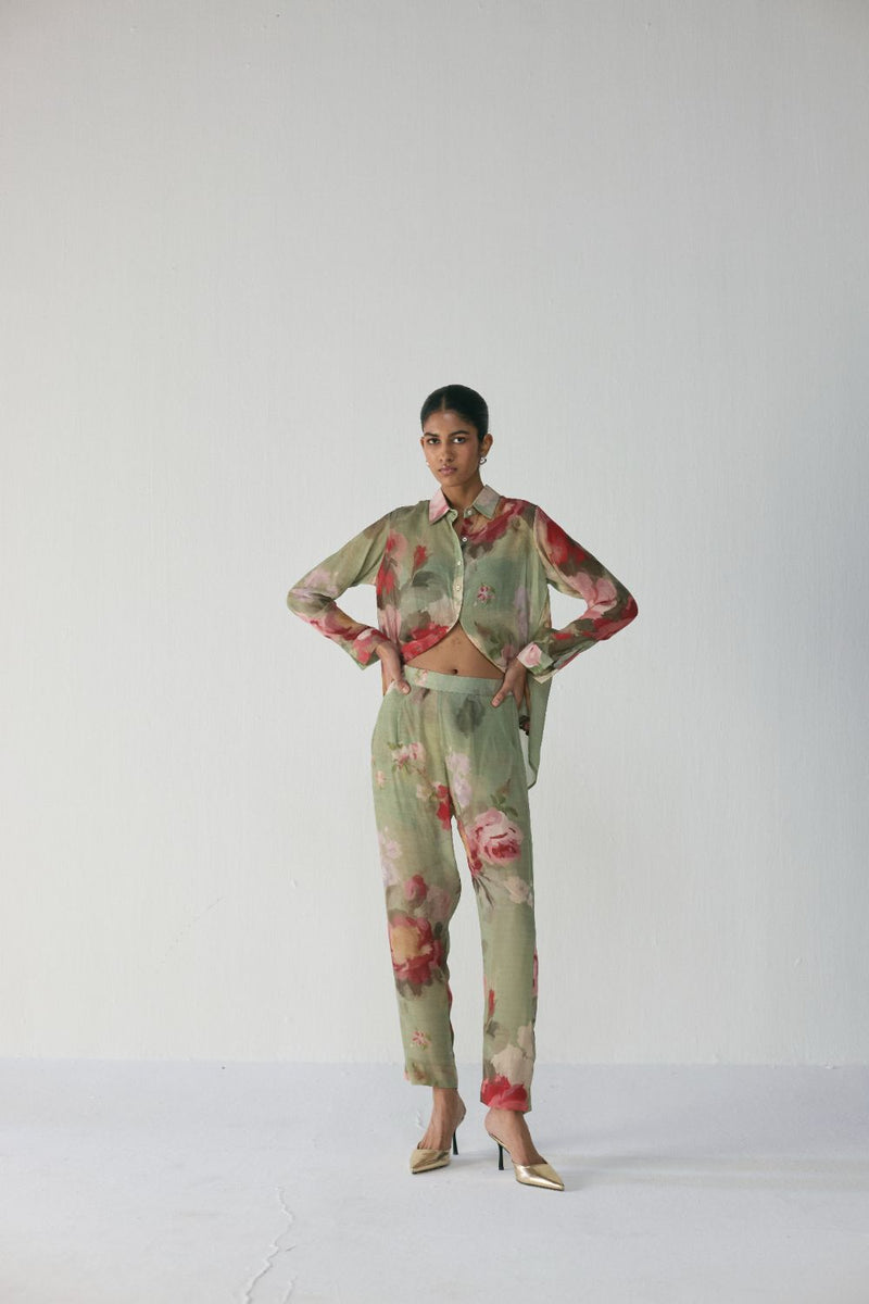 Roos Co-Ord Set by YAM in green color for women in Singapore