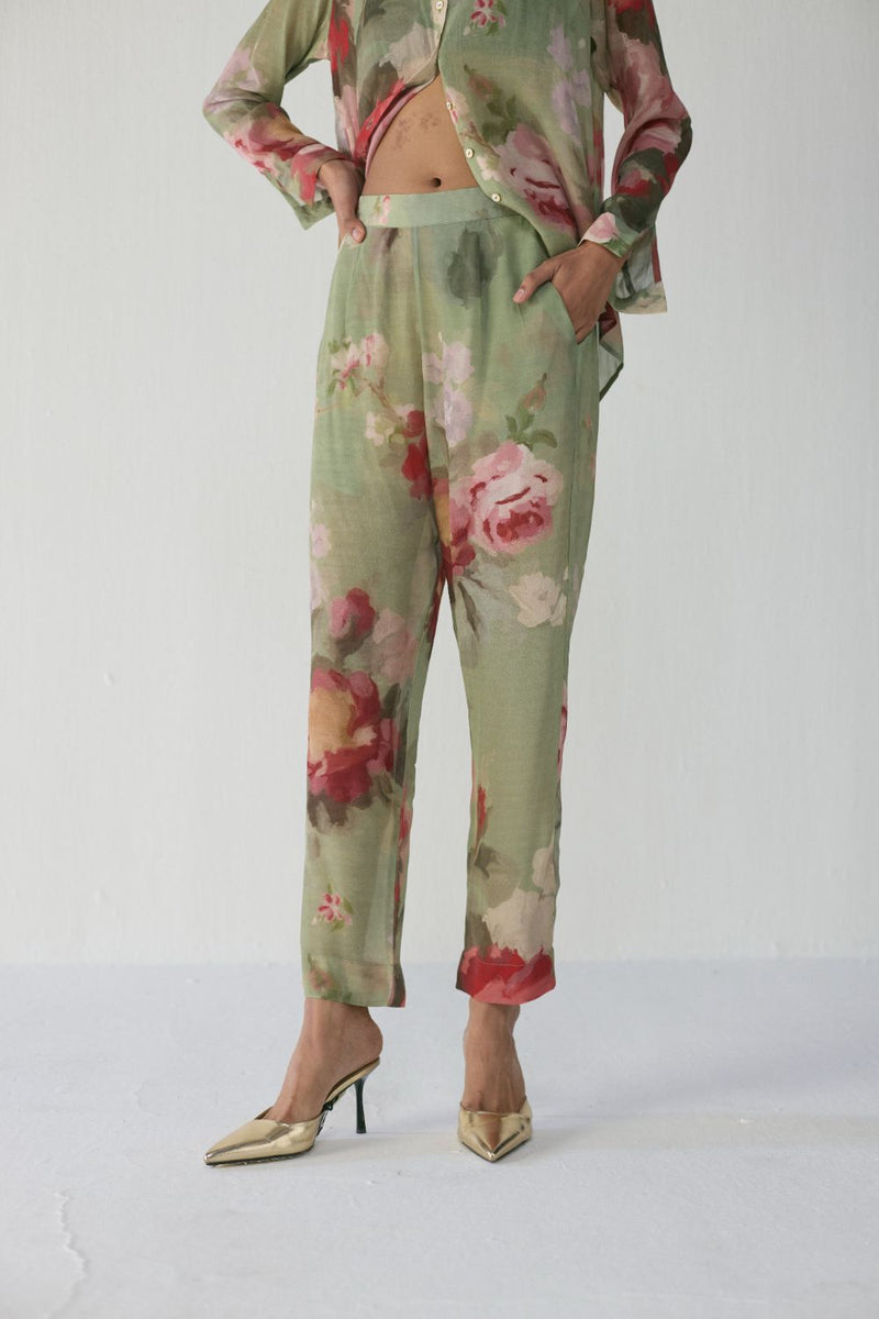 Roos Co-Ord Set by YAM in green color for women in Singapore