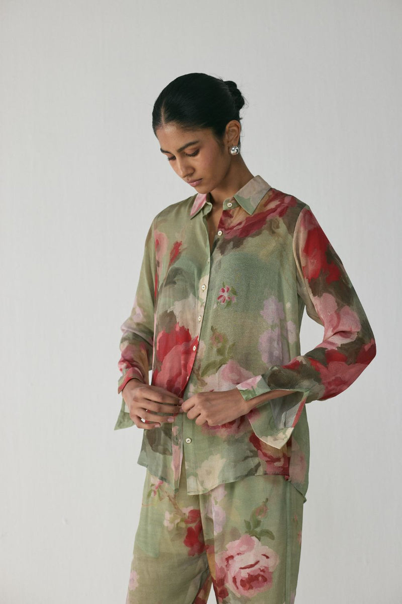 Roos Co-Ord Set by YAM in green color for women in Singapore